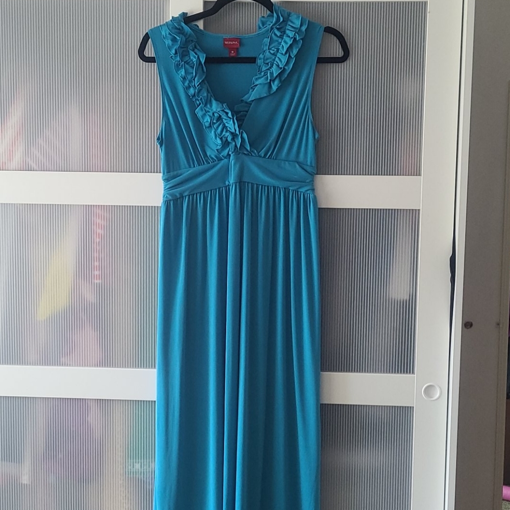 Merona Ruffle Neck Maxi Dress